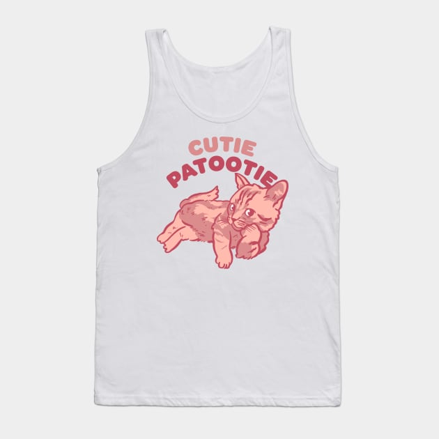 Cutie Patootie - Cute Kitten Tank Top by sombreroinc